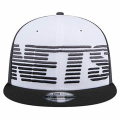 White/Black Brooklyn Nets Throwback Gradient Tech Font 9FIFTY Snapback Hat | NBA