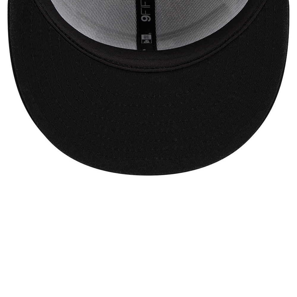 White/Black Brooklyn Nets Throwback Gradient Tech Font 9FIFTY Snapback Hat | NBA