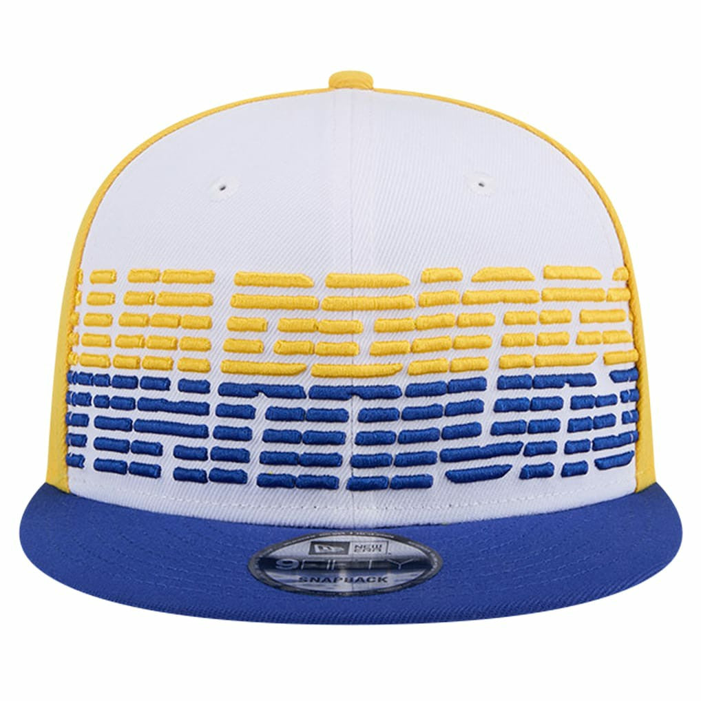 White/Royal Golden State Warriors Throwback Gradient Tech Font 9FIFTY Snapback Hat sale | NBA