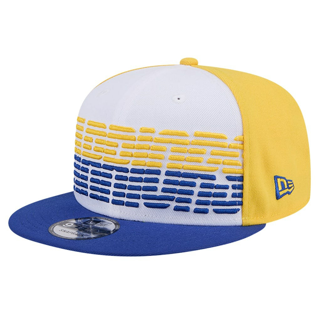 White/Royal Golden State Warriors Throwback Gradient Tech Font 9FIFTY Snapback Hat sale | NBA