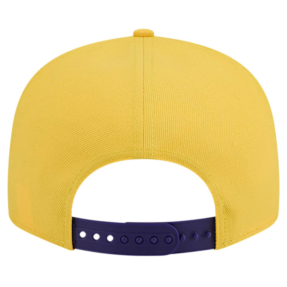 White/Purple Los Angeles Lakers Throwback Gradient Tech Font 9FIFTY Snapback Hat | NBA