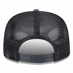 Black/Charcoal Brooklyn Nets Throwback Team Arch Golfer Snapback Hat | NBA