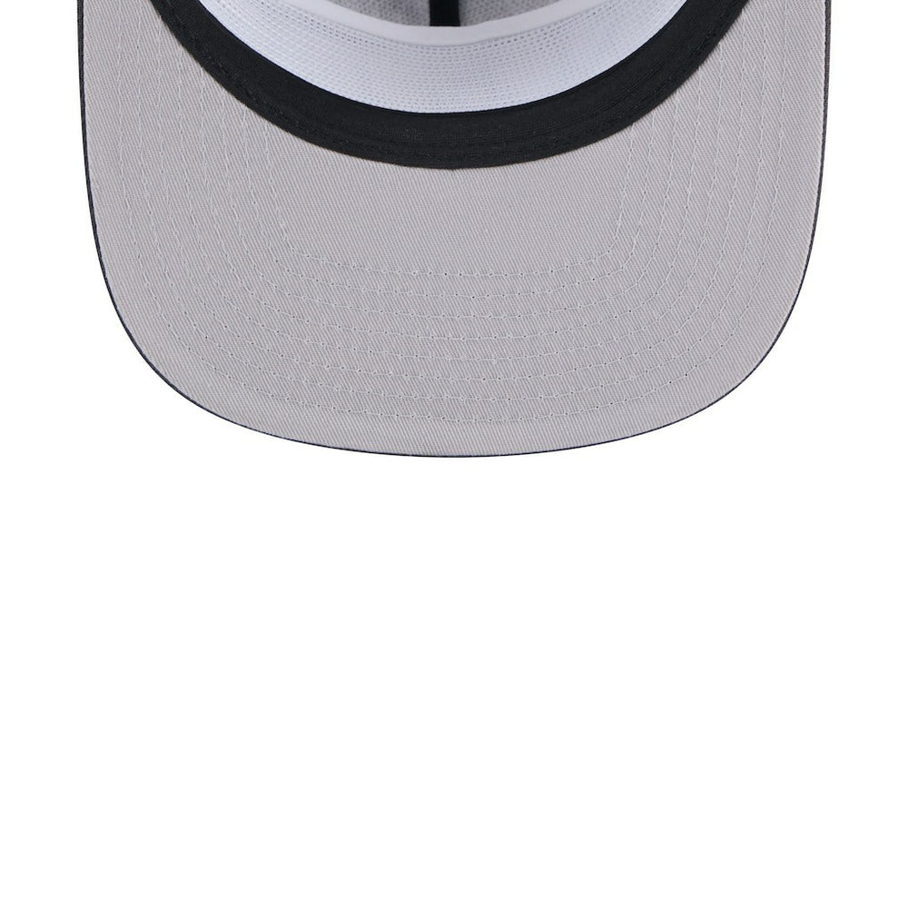 Black/Charcoal Brooklyn Nets Throwback Team Arch Golfer Snapback Hat | NBA