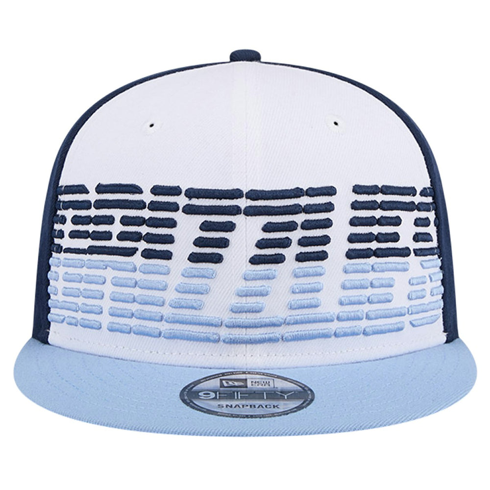 White/Light Blue Memphis Grizzlies Throwback Gradient Tech Font 9FIFTY Snapback Hat | NBA