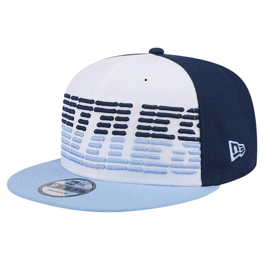 White/Light Blue Memphis Grizzlies Throwback Gradient Tech Font 9FIFTY Snapback Hat | NBA