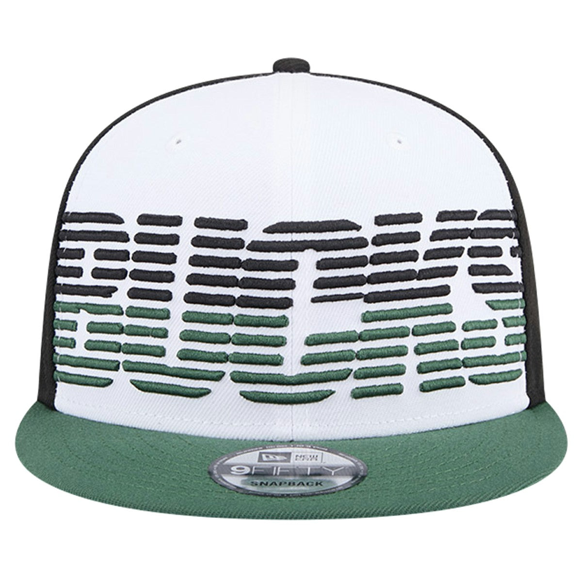 White/Hunter Green Milwaukee Bucks Throwback Gradient Tech Font 9FIFTY Snapback Hat | NBA
