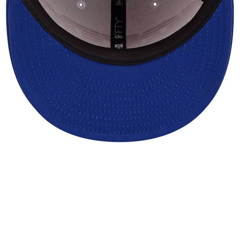 White/Royal Philadelphia 76ers Throwback Gradient Tech Font 9FIFTY Snapback Hat | NBA