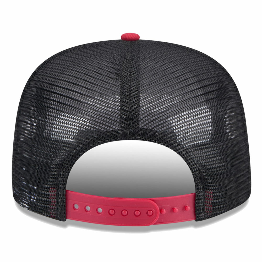Black/Red Miami Heat Throwback Team Arch Golfer Snapback Hat | NBA