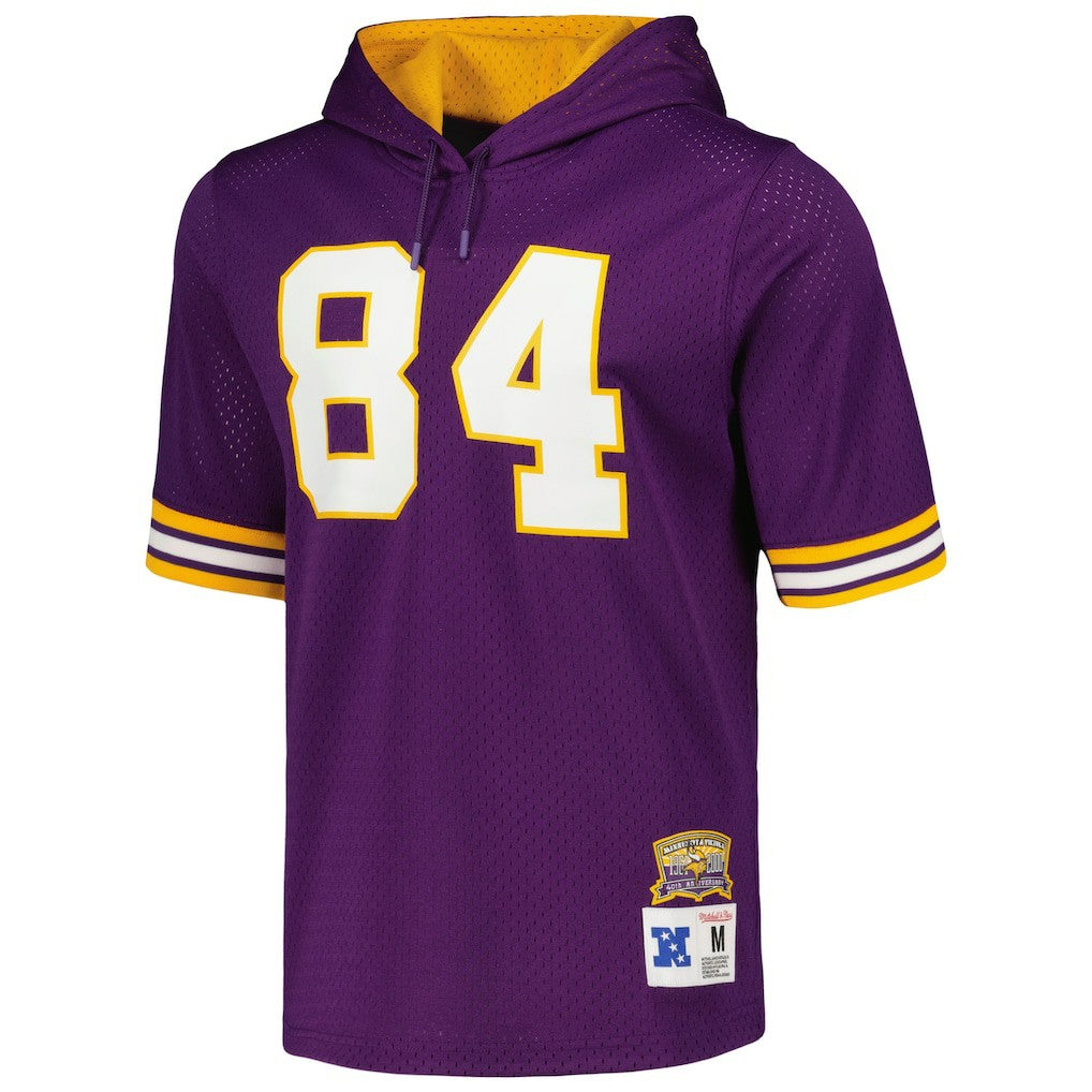 Minnesota Vikings Randy Moss  Retired Player Name & Number Mesh Hoodie T-Shirt | NFL Hot