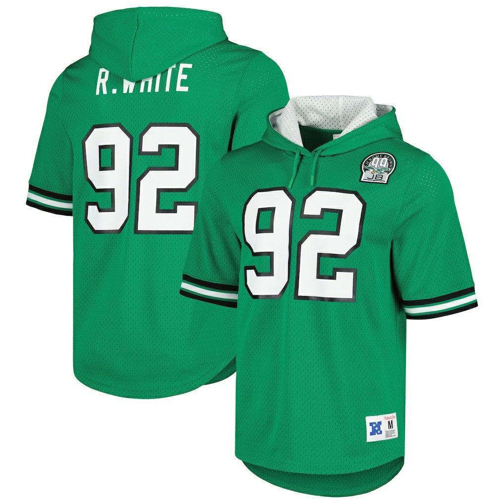 Philadelphia Eagles Reggie White  Retired Player Name & Number Mesh Hoodie T-Shirt | NFL Outlet