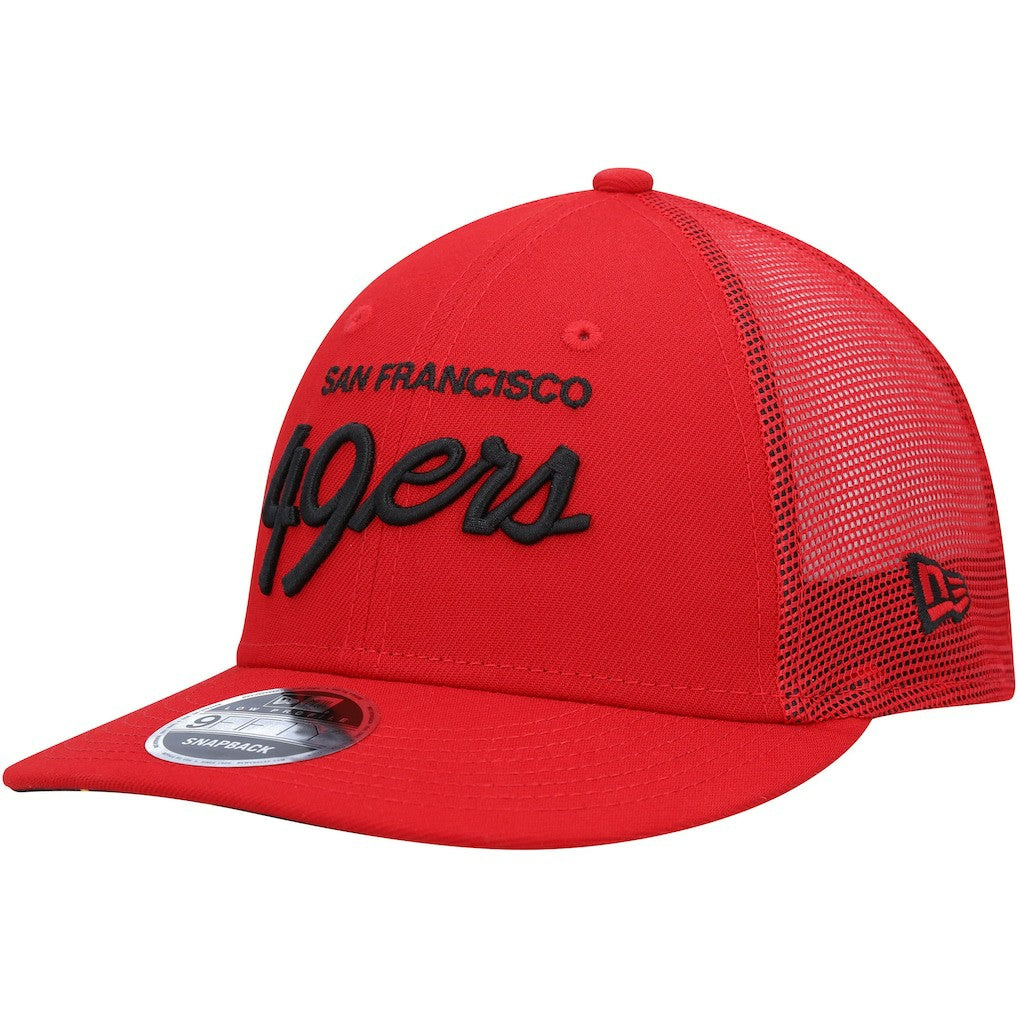 San Francisco 49ers Black Excellence Collection Wordmark Trucker Low Profile 9FIFTY Snapback Hat | NFL Near me