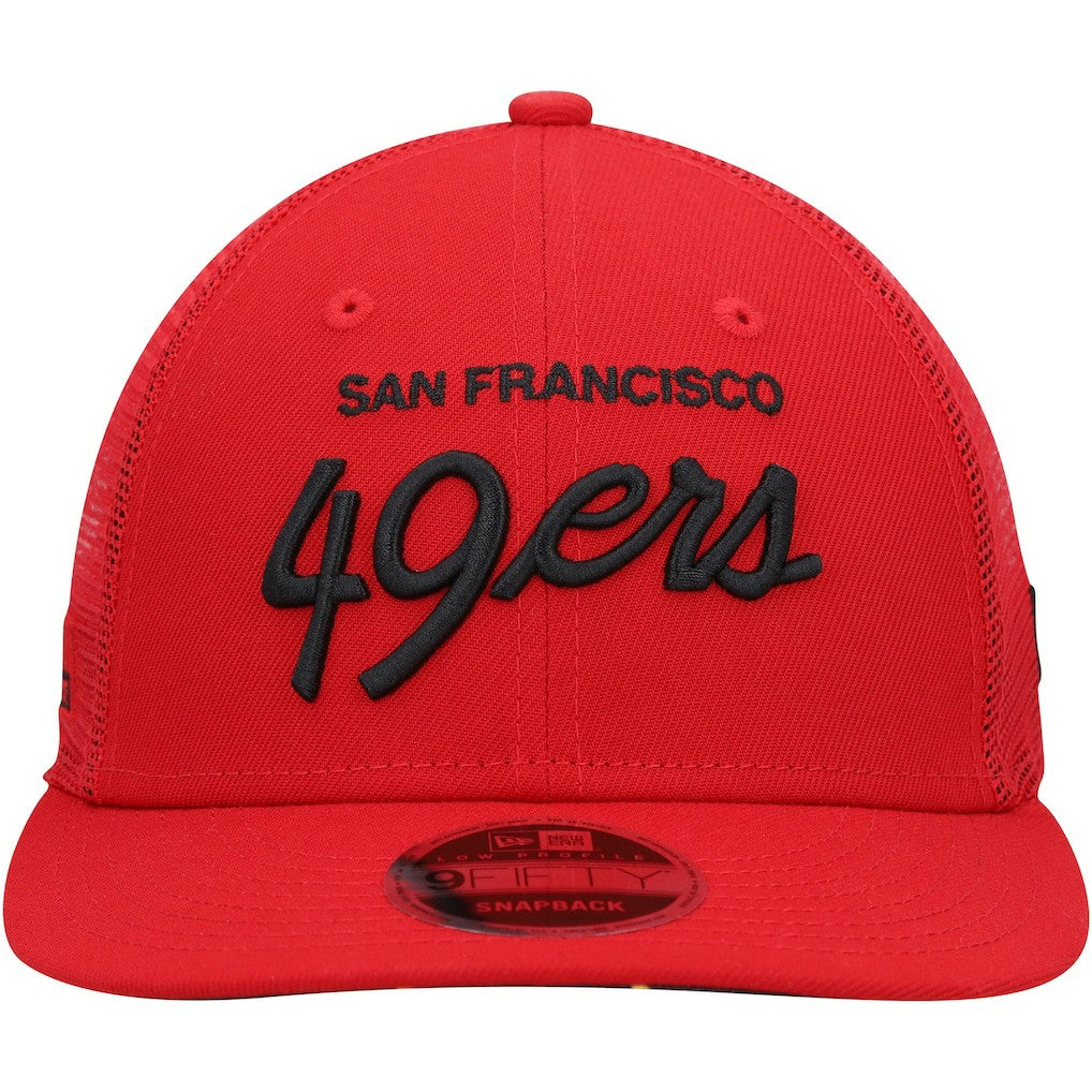 San Francisco 49ers Black Excellence Collection Wordmark Trucker Low Profile 9FIFTY Snapback Hat | NFL Near me