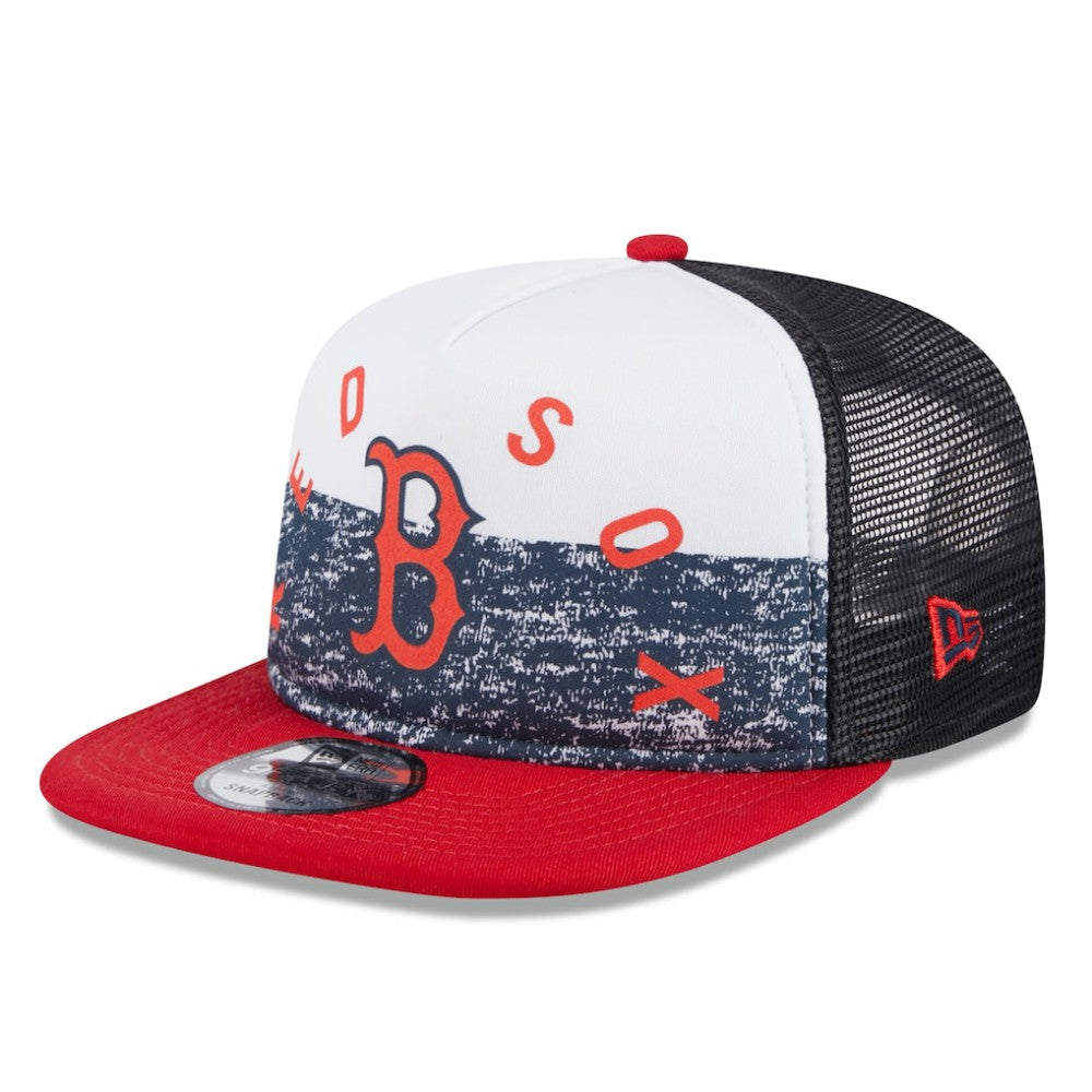Boston Red Sox New Era Team Foam Front A-Frame Trucker 9FIFTY Snapback Hat - MLB Hats