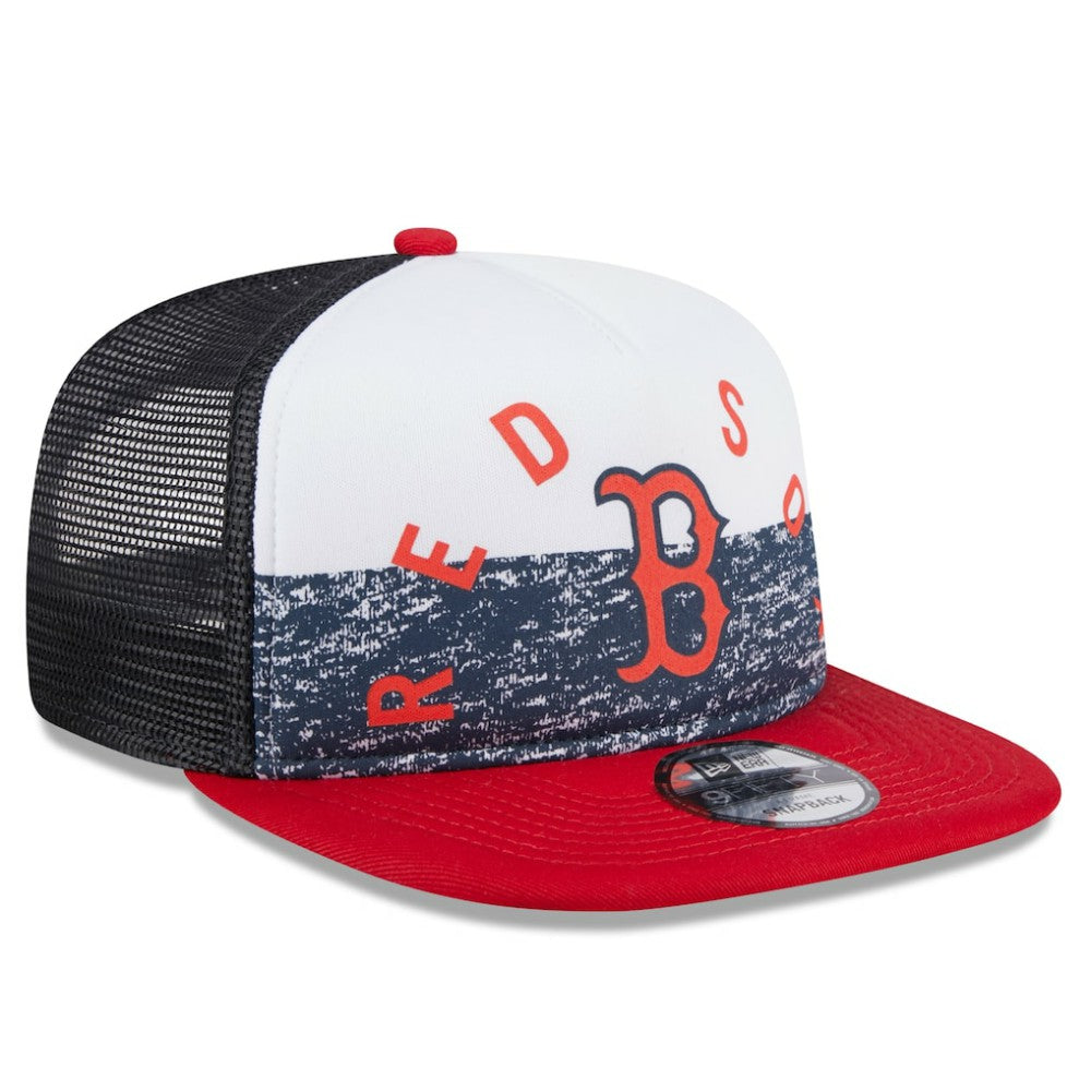 Boston Red Sox New Era Team Foam Front A-Frame Trucker 9FIFTY Snapback Hat - MLB Hats