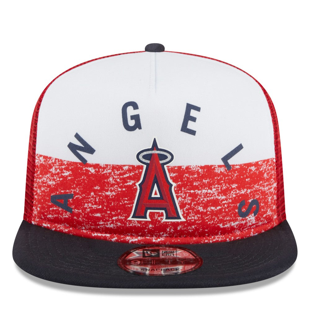 Los Angeles Angels New Era Team Foam Front A-Frame Trucker 9FIFTY Snapback Hat - MLB Hats