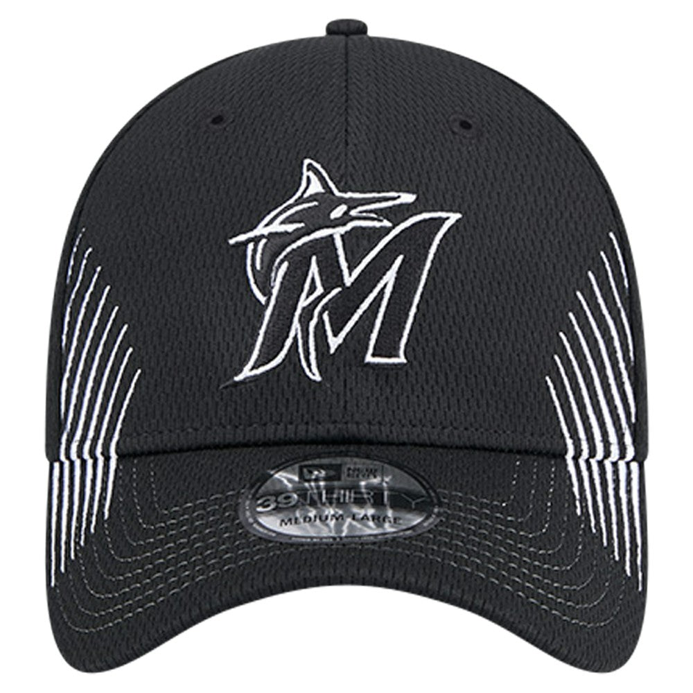 Miami Marlins New Era Active Dash Mark 39THIRTY Flex Hat - MLB Hats