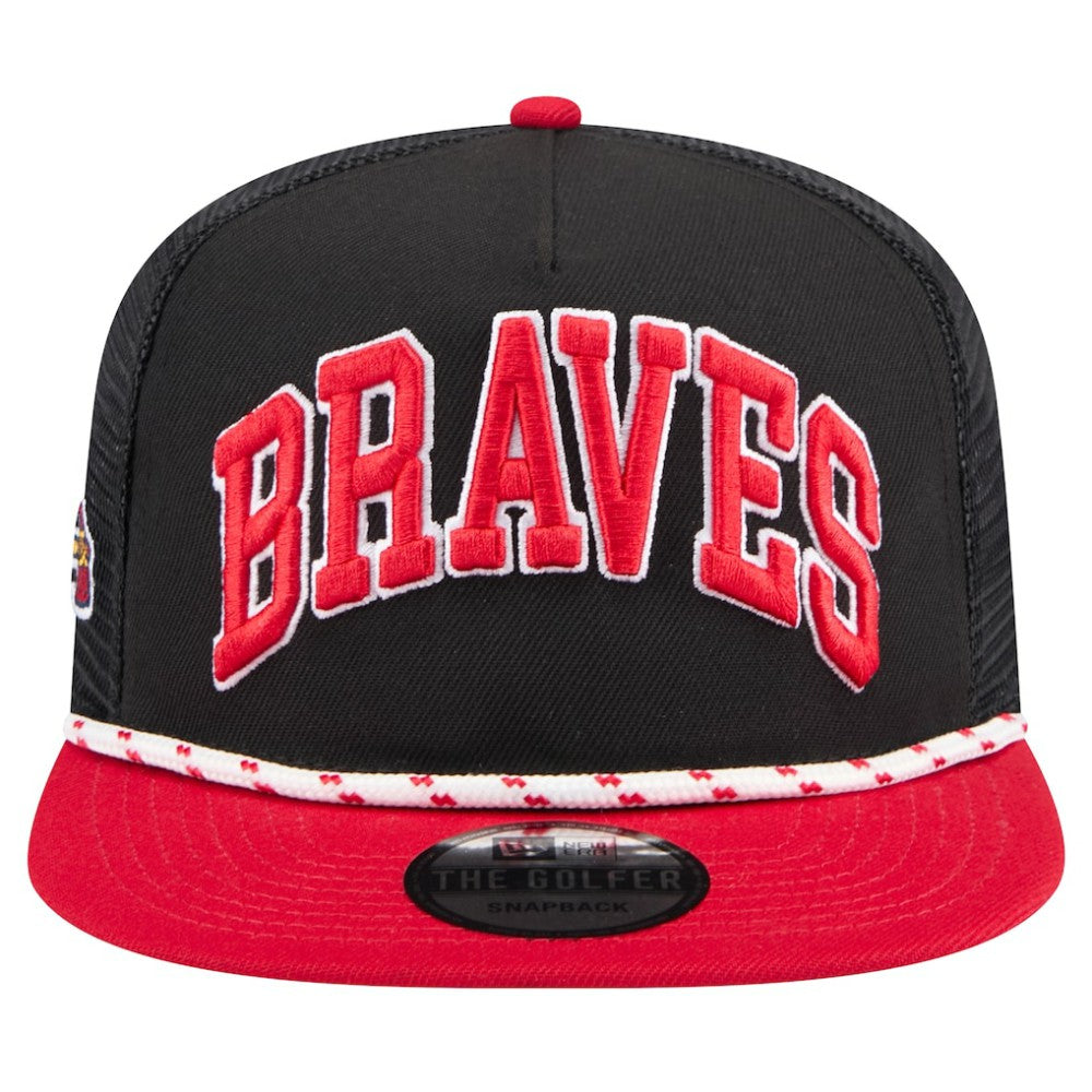 Atlanta Braves New Era Throwback Meshback Golfer Hat - MLB Hats