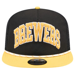 Milwaukee Brewers New Era Throwback Meshback Golfer Hat - MLB Hats