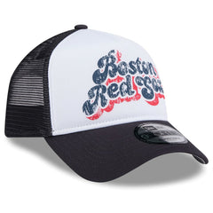 Boston Red Sox New Era Women's Throwback Team Foam Front A-Frame Trucker 9FORTY Adjustable Hat - MLB Hats