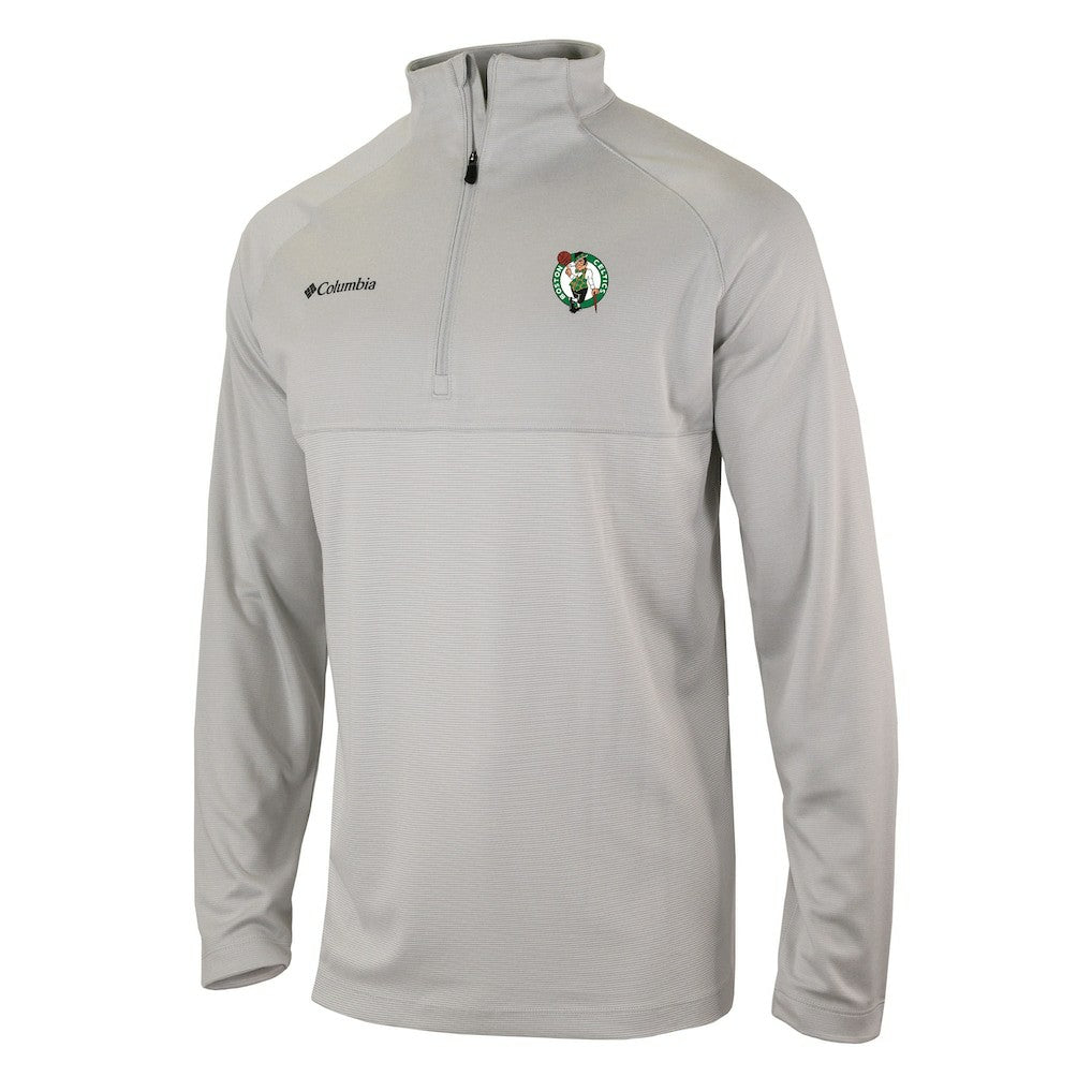Heather Gray Boston Celtics Omni-Wick Rockin' It Quarter-Zip Pullover Top | NBA