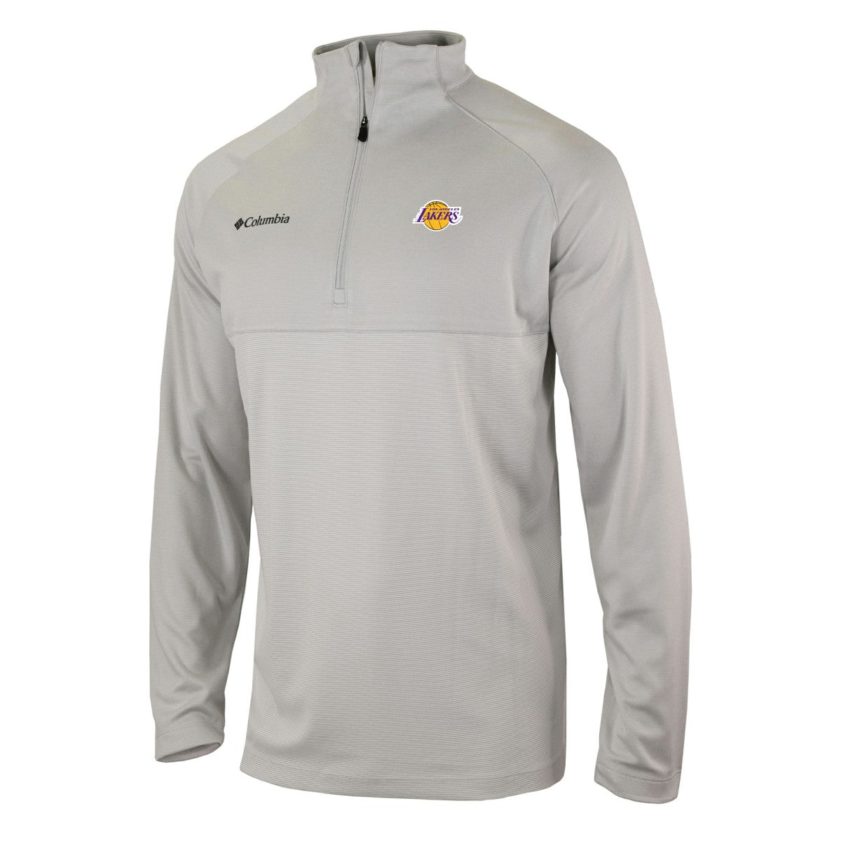 Heather Gray Los Angeles Lakers Omni-Wick Rockin' It Quarter-Zip Pullover Top | NBA