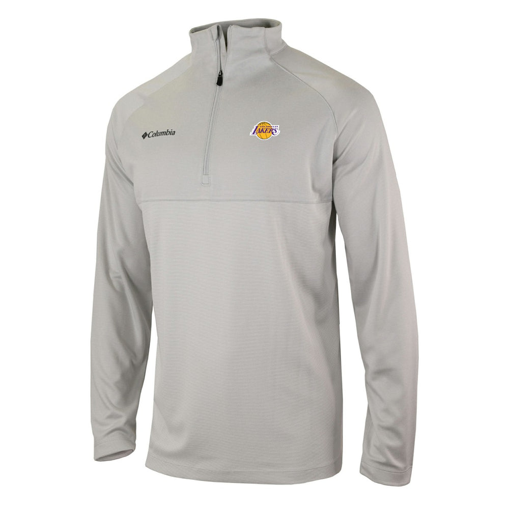Heather Gray Los Angeles Lakers Omni-Wick Rockin' It Quarter-Zip Pullover Top | NBA