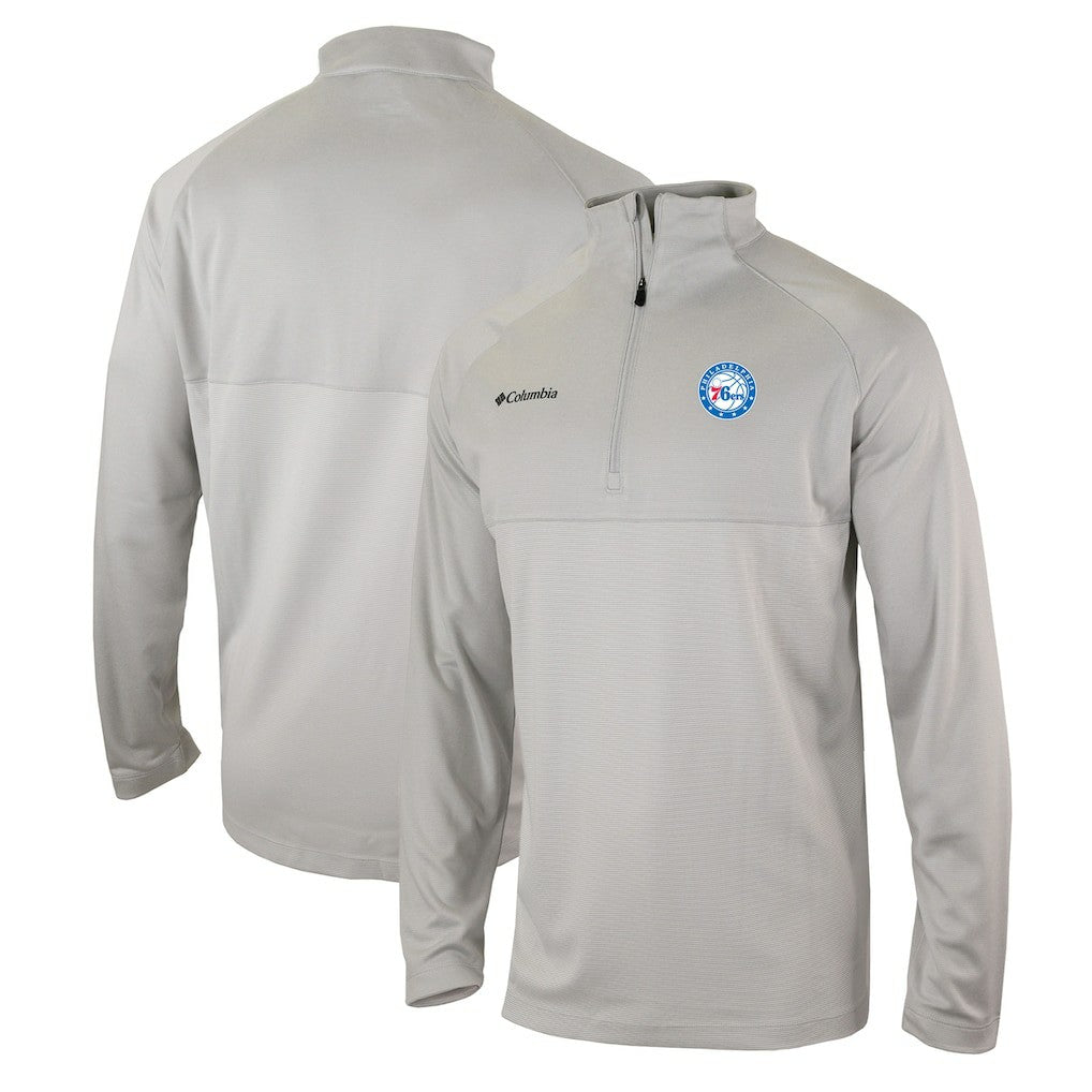 Heather Gray Philadelphia 76ers Omni-Wick Rockin' It Quarter-Zip Pullover Top | NBA