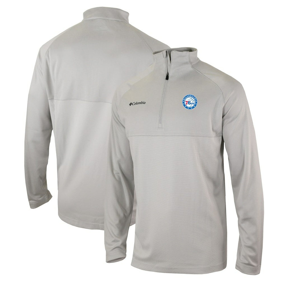 Heather Gray Philadelphia 76ers Omni-Wick Rockin' It Quarter-Zip Pullover Top | NBA