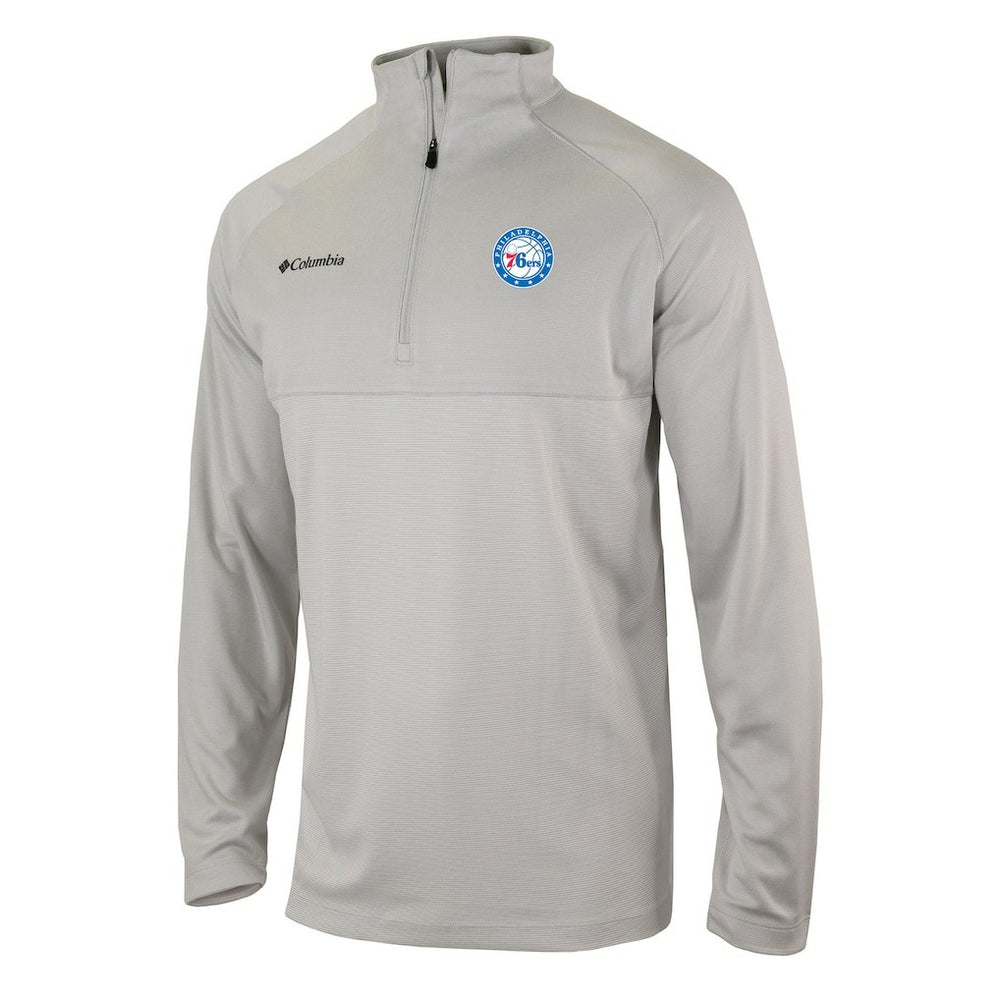 Heather Gray Philadelphia 76ers Omni-Wick Rockin' It Quarter-Zip Pullover Top | NBA