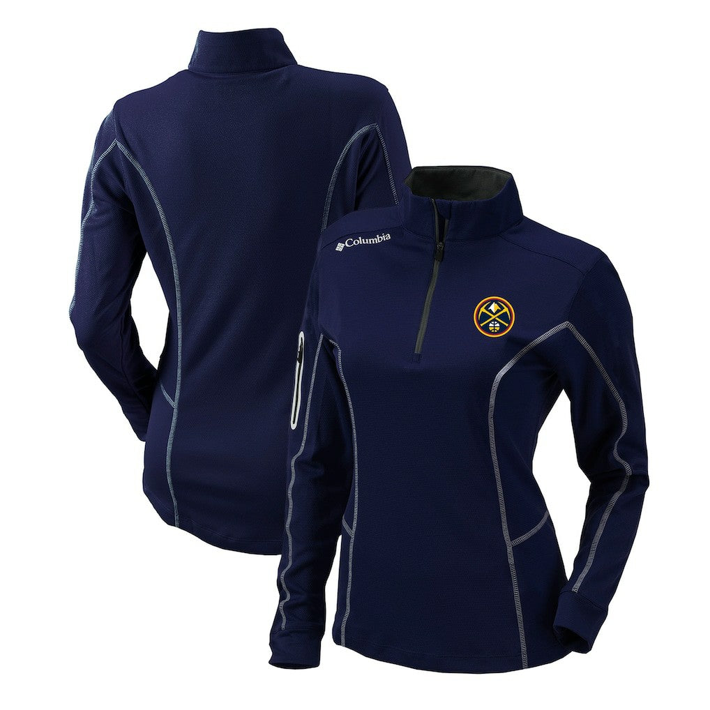 Navy Denver Nuggets Women's Omni-Wick Shotgun Quarter-Zip Pullover Top sale | NBA