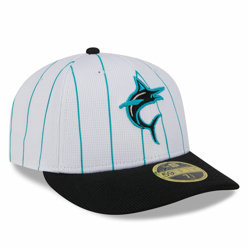 Miami Marlins New Era 2025 Batting Practice Low Profile 59FIFTY Fitted Hat - MLB Hats