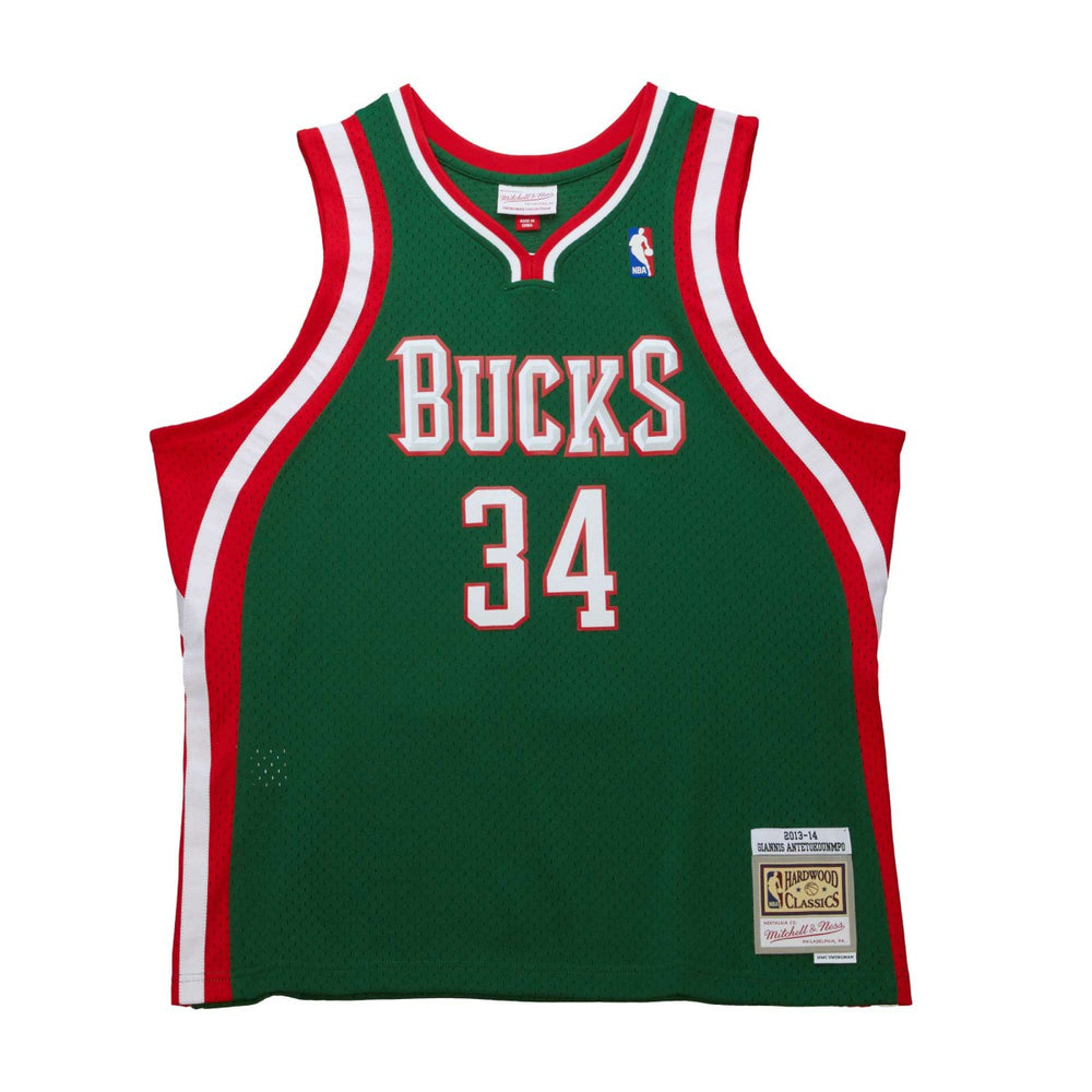 Hunter Green Giannis Antetokounmpo Milwaukee Bucks 2013/14 Hardwood Classics Swingman Jersey | NBA