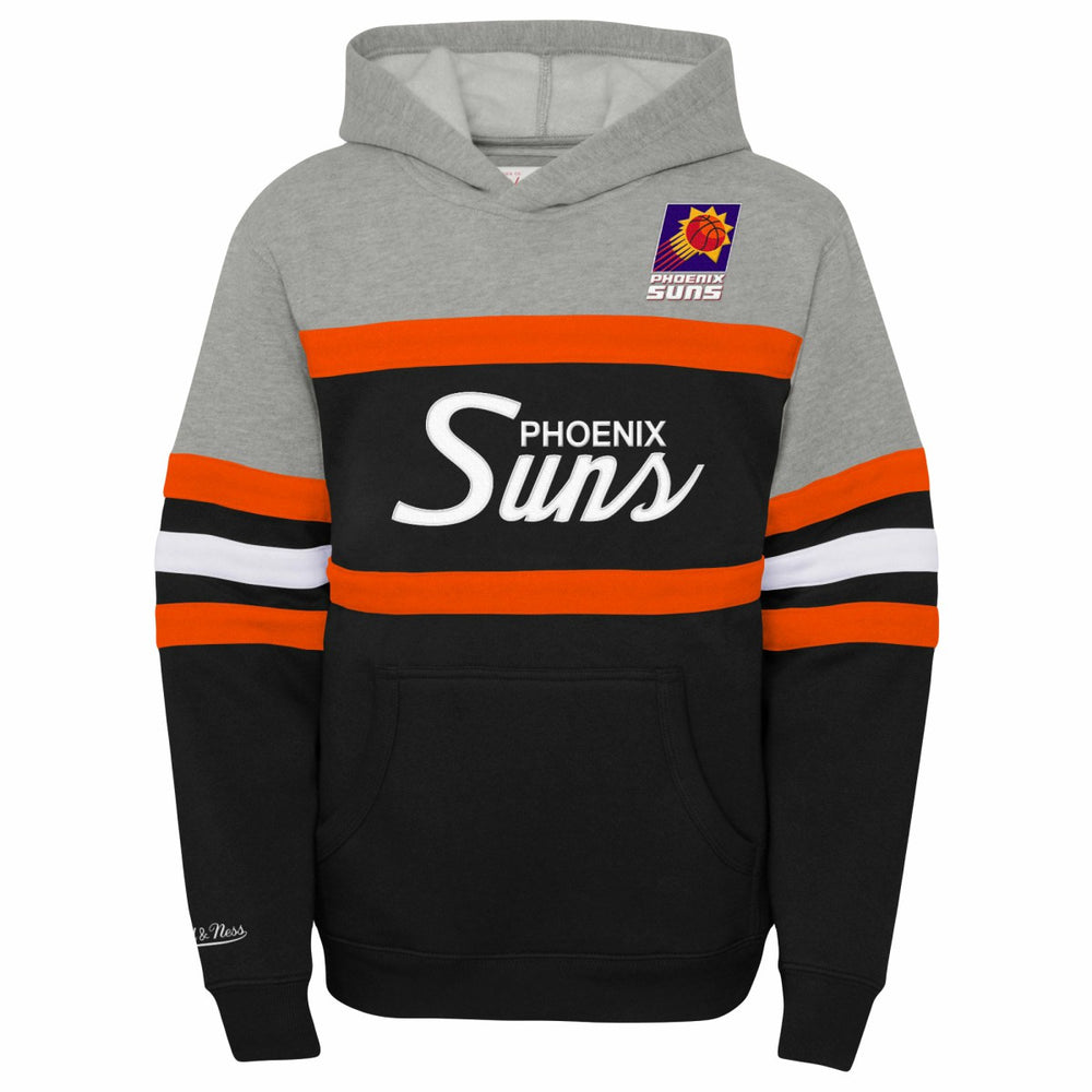 Black/Heather Gray Phoenix Suns Youth Hardwood Classics Head Coach Pullover Hoodie | NBA