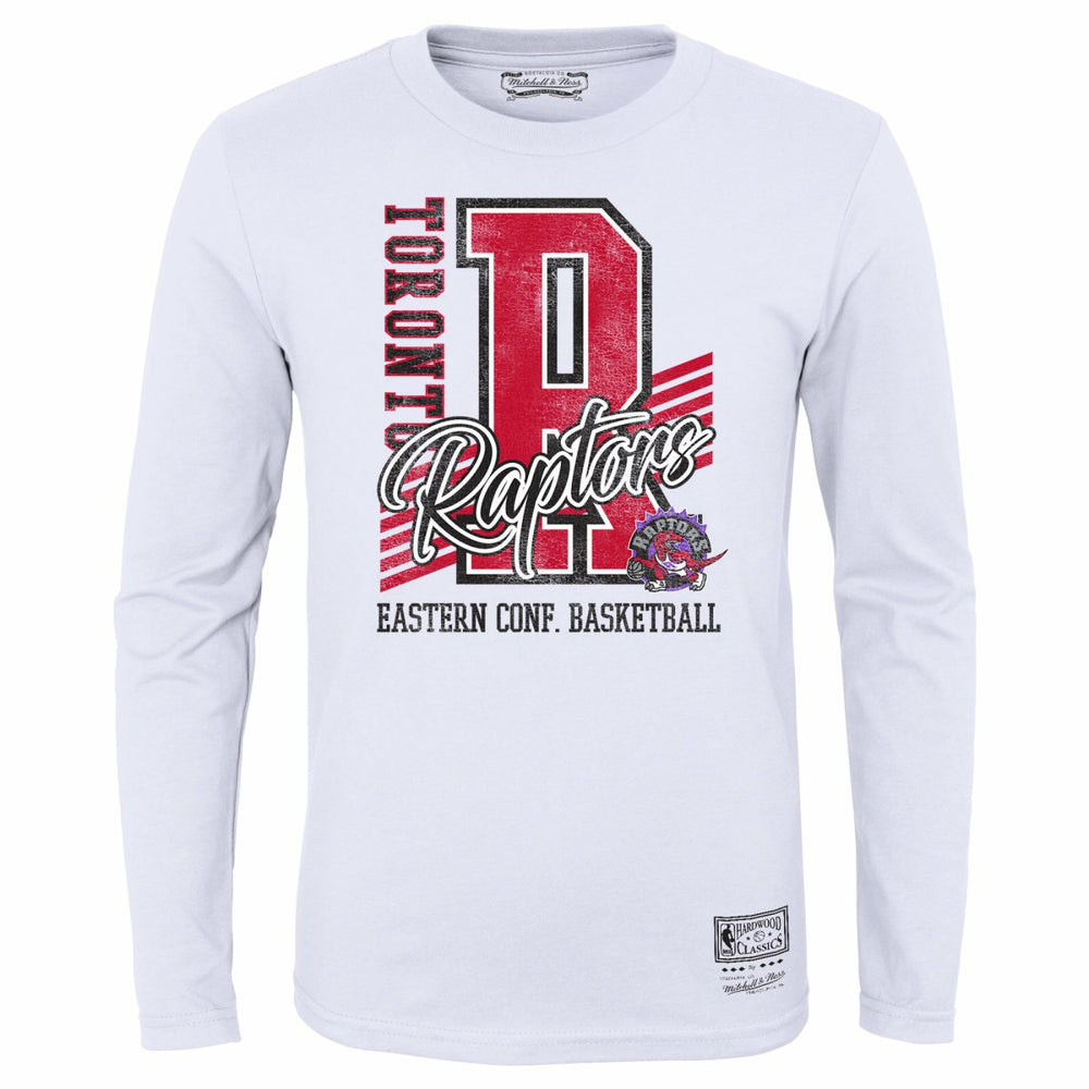 White Toronto Raptors Youth Hardwood Classics Make The Cut Long Sleeve T-Shirt | NBA