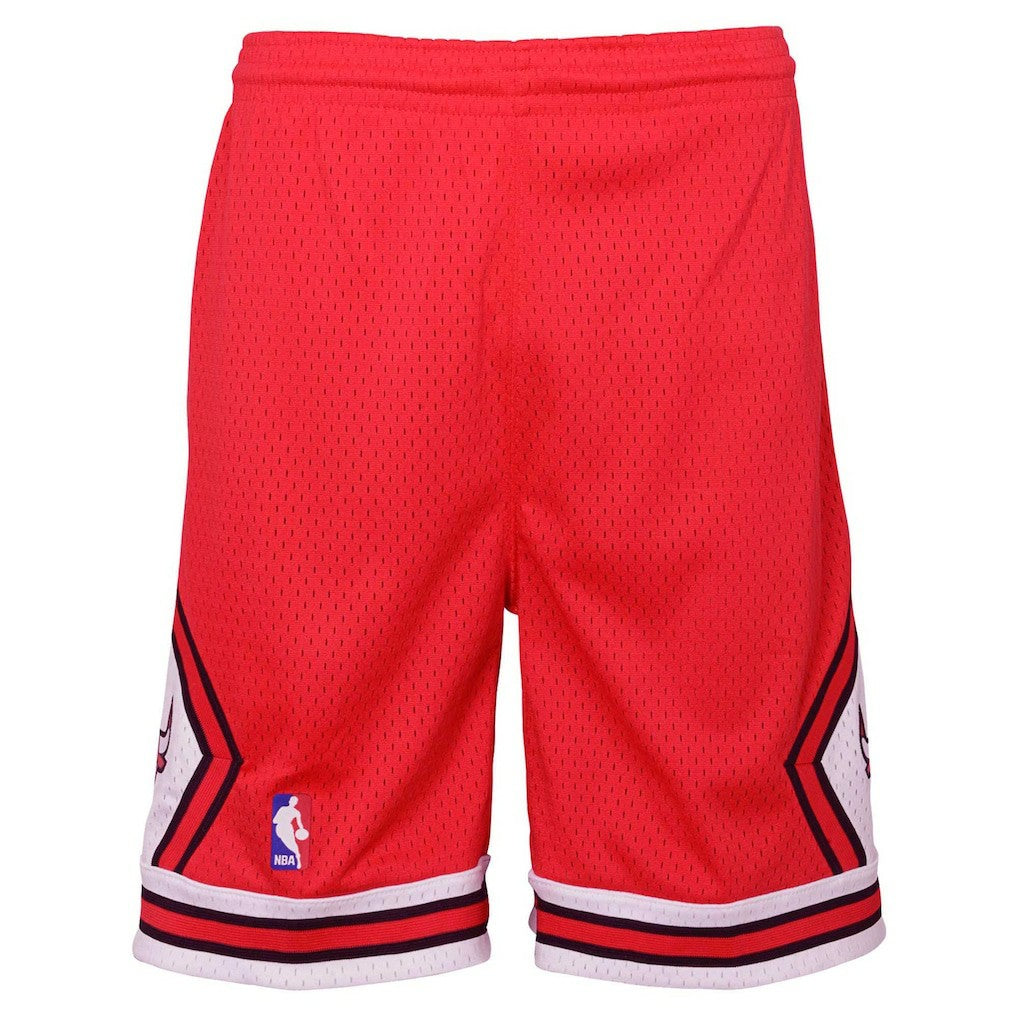 Red Chicago Bulls Youth Hardwood Classics Swingman Shorts | NBA