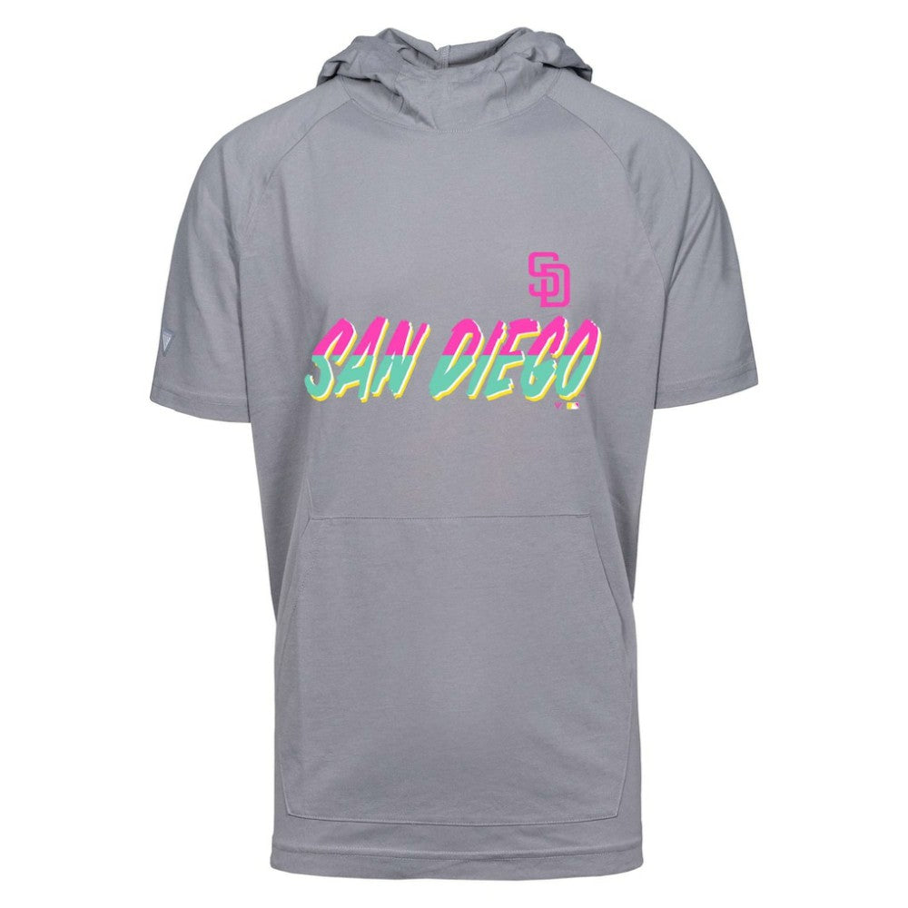 San Diego Padres Levelwear City Connect Phase Core Logo Short Sleeve Hoodie - MLB Hoodies
