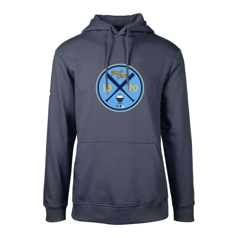 Milwaukee Brewers Levelwear City Connect Podium Strike Pullover Hoodie - MLB Hoodies