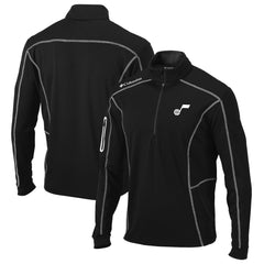 Black Utah Jazz Omni-Wick Shotgun Quarter-Zip Pullover Top | NBA