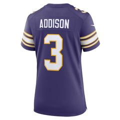 Minnesota Vikings Jordan Addison  Women's Alternate Game Jersey | NFL Sale