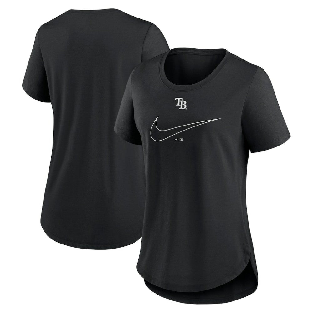 Tampa Bay Rays Nike Women's Big Swoosh Tri-Blend Scoop Neck T-Shirt - MLB T-shirts