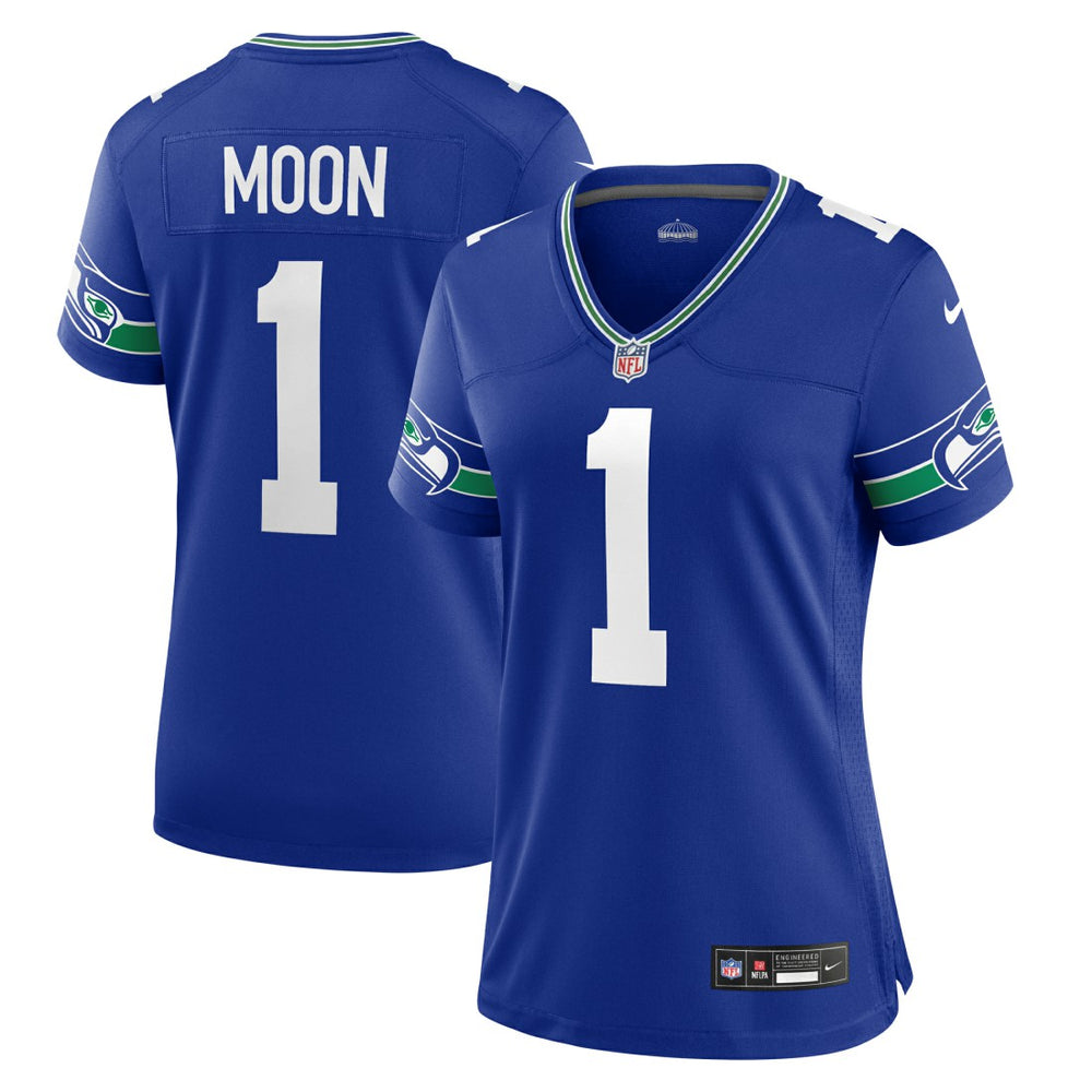 Seattle Seahawks Warren Moon  Women's Throwback Retired Player Game Jersey | NFL Outlet