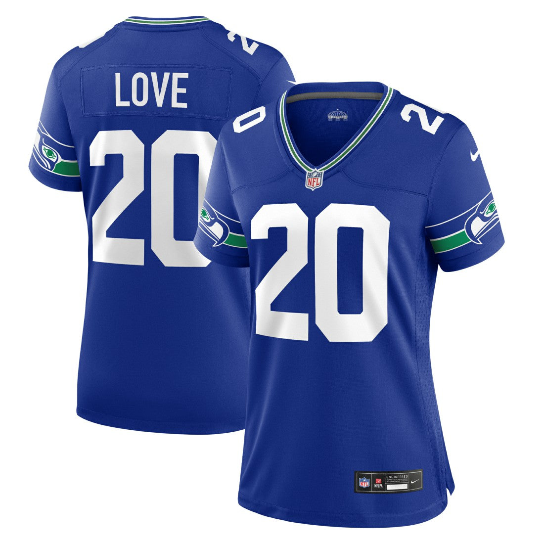 Seattle Seahawks Julian Love  Women's Throwback Player Game Jersey | NFL Outlet