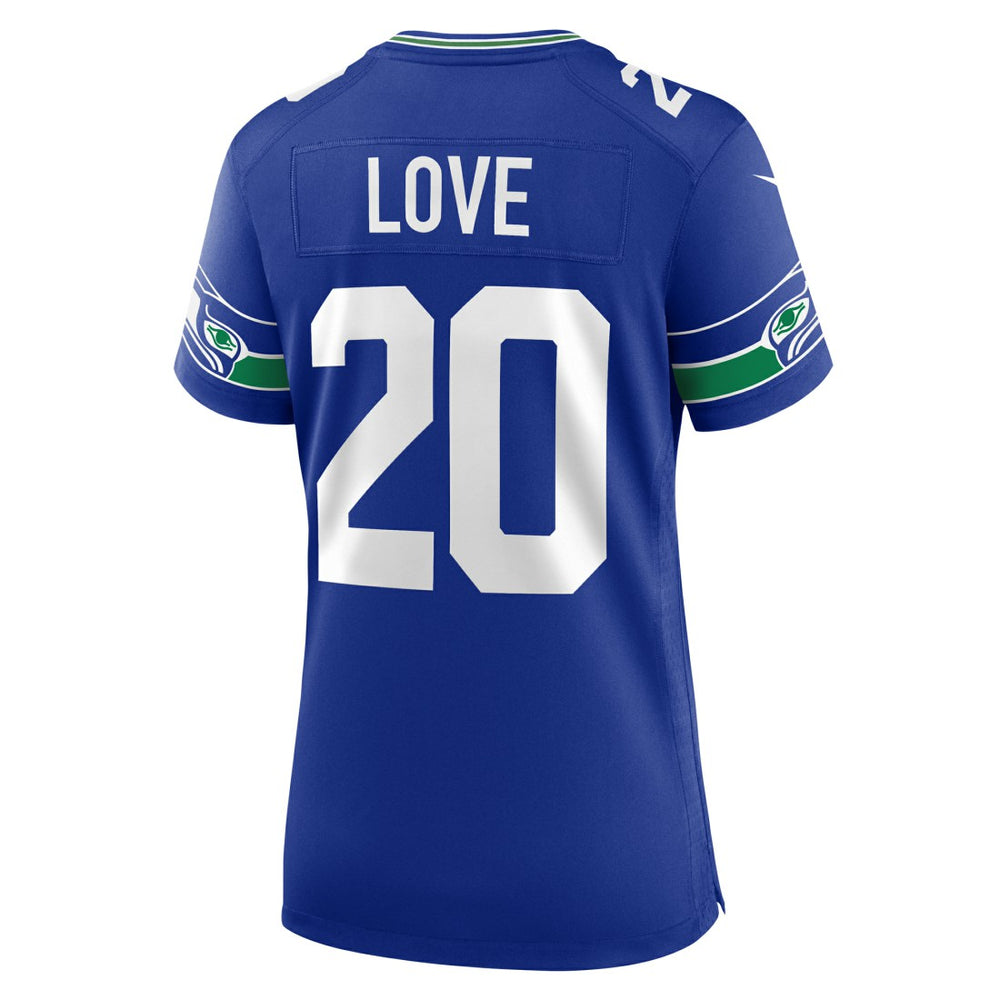 Seattle Seahawks Julian Love  Women's Throwback Player Game Jersey | NFL Outlet