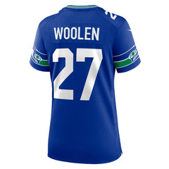 Seattle Seahawks Tariq Woolen  Women's Throwback Player Game Jersey | NFL New