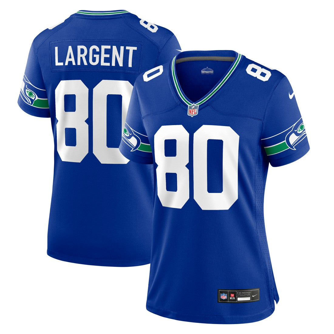 Seattle Seahawks Steve Largent  Women's Throwback Retired Player Game Jersey | NFL New