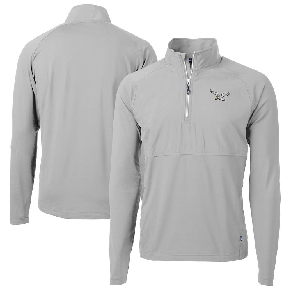 Philadelphia Eagles Cutter & Buck Adapt Eco Knit Hybrid Recycled Quarter-Zip Pullover Jacket | NFL Near me