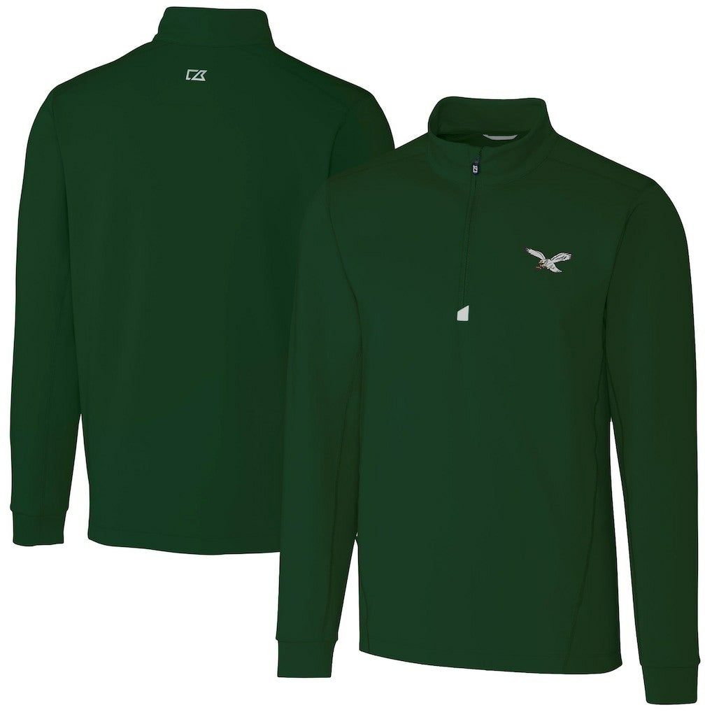 Philadelphia Eagles Cutter & Buck Traverse Stretch Quarter-Zip Pullover | NFL Discount