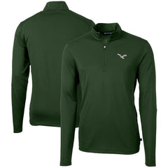 Philadelphia Eagles Cutter & Buck Virtue Eco Pique Recycled Quarter-Zip Pullover | NFL Discount
