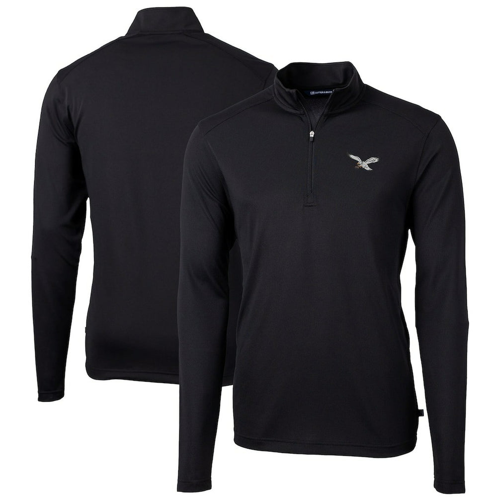 Philadelphia Eagles Cutter & Buck Virtue Eco Pique Recycled Quarter-Zip Pullover | NFL US