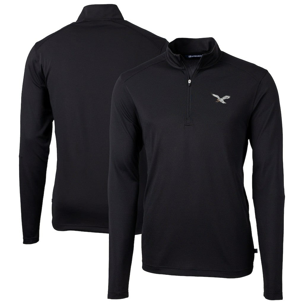 Philadelphia Eagles Cutter & Buck Virtue Eco Pique Recycled Quarter-Zip Pullover | NFL US